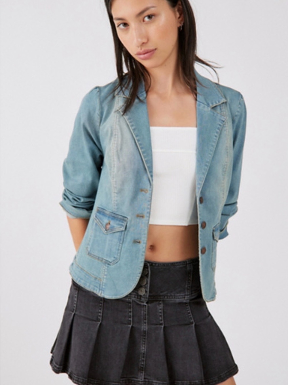 BDG Cami Denim Blazer (Indigo) Urban Outfitters NWT